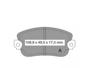VEMA 831030 stabdžių trinkelių rinkinys, diskinis stabdys
82315602, GBP634