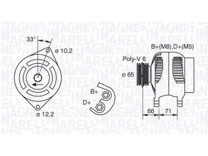 MAGNETI MARELLI 063321391010 kintamosios srovės generatorius 
 Elektros įranga -> Kint. sr. generatorius/dalys -> Kintamosios srovės generatorius
1304491080, 1312390080, 46430112