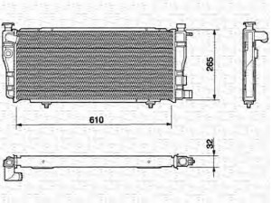 MAGNETI MARELLI 350213604000 radiatorius, variklio aušinimas 
 Aušinimo sistema -> Radiatorius/alyvos aušintuvas -> Radiatorius/dalys
1300K6, 1300K8, 1300X1, 130923