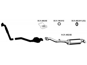 EBERSPÄCHER 212110 išmetimo sistema 
 Išmetimo sistema -> Išmetimo sistema, visa