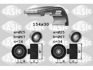 SASIC 1750037 paskirstymo diržo komplektas 
 Techninės priežiūros dalys -> Papildomas remontas
0816A4+(081832x2), 99456477+(99461357x2)