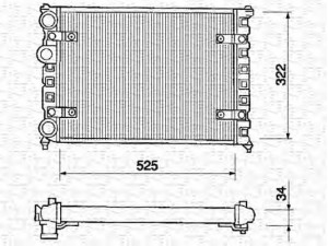 MAGNETI MARELLI 350213233000 radiatorius, variklio aušinimas 
 Aušinimo sistema -> Radiatorius/alyvos aušintuvas -> Radiatorius/dalys
1L0121253, 6K0121253, 6K0121253K