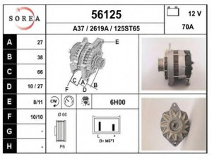 EAI 56125 kintamosios srovės generatorius 
 Elektros įranga -> Kint. sr. generatorius/dalys -> Kintamosios srovės generatorius