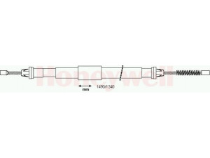 BENDIX 433164B trosas, stovėjimo stabdys 
 Stabdžių sistema -> Valdymo svirtys/trosai
8200269348