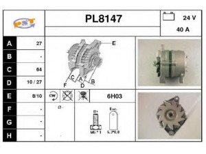 SNRA PL8147 kintamosios srovės generatorius
00251120226, 50000131781, 5000049160