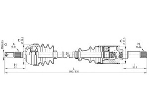 OPEN PARTS DRS6087.00 kardaninis velenas 
 Ratų pavara -> Kardaninis velenas
327356, 32735C, 3273C8, 3273E2