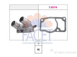 FACET 7.8345 termostatas, aušinimo skystis 
 Aušinimo sistema -> Termostatas/tarpiklis -> Thermostat
13 38 092, 90 571 615