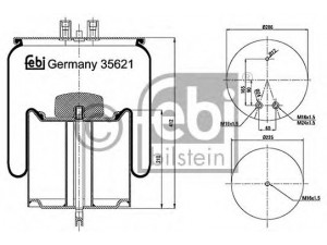 FEBI BILSTEIN 35621 dėklas, pneumatinė pakaba 
 Pakaba -> Pneumatinė pakaba
50 10 294 307