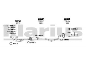 KLARIUS 630240E išmetimo sistema 
 Išmetimo sistema -> Išmetimo sistema, visa