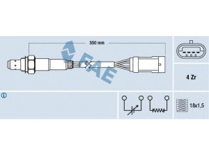 FAE 77152 lambda jutiklis 
 Išmetimo sistema -> Jutiklis/zondas
77 00 107 438, 77 00 274 190, 77 00 274 190