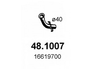 ASSO 48.1007 išleidimo kolektorius 
 Išmetimo sistema -> Išmetimo vamzdžiai
0016619700
