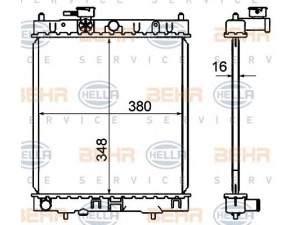 HELLA 8MK 376 735-171 radiatorius, variklio aušinimas 
 Aušinimo sistema -> Radiatorius/alyvos aušintuvas -> Radiatorius/dalys
21410-1F515, 21410-1F520, 21410-6F600