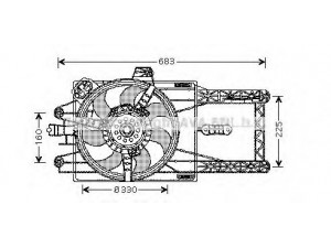AVA QUALITY COOLING FT7529 ventiliatorius, radiatoriaus 
 Aušinimo sistema -> Oro aušinimas
46763326, 46834588