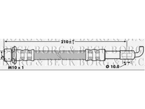 BORG & BECK BBH7261 stabdžių žarnelė 
 Stabdžių sistema -> Stabdžių žarnelės
9094702882