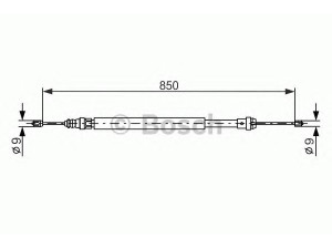 BOSCH 1 987 477 648 trosas, stovėjimo stabdys 
 Stabdžių sistema -> Valdymo svirtys/trosai
77 00 812 524