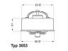 WAHLER 3053.85 termostatas, aušinimo skystis 
 Aušinimo sistema -> Termostatas/tarpiklis -> Thermostat
77 01 348 139