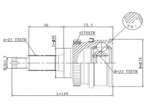 STATIM C.633 jungčių komplektas, kardaninis velenas 
 Ratų pavara -> Sujungimai/komplektas
44101-60941