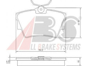 A.B.S. 37288 OE stabdžių trinkelių rinkinys, diskinis stabdys 
 Techninės priežiūros dalys -> Papildomas remontas
44060-00QAF, 77010-54772, 1605199