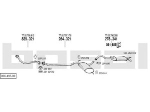 BOSAL 066.495.00 išmetimo sistema 
 Išmetimo sistema -> Išmetimo sistema, visa