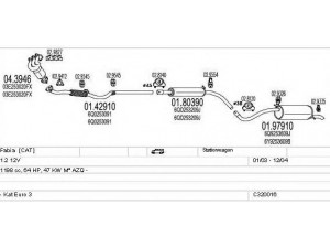 MTS C320016004780 išmetimo sistema 
 Išmetimo sistema -> Išmetimo sistema, visa