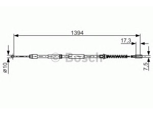 BOSCH 1 987 482 033 trosas, stovėjimo stabdys 
 Stabdžių sistema -> Valdymo svirtys/trosai
906 420 30 85, A 906 420 30 85
