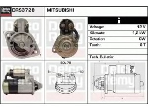 DELCO REMY DRS3728 starteris 
 Elektros įranga -> Starterio sistema -> Starteris
M0T30771, M0T80581, M0T81281, M0T81283