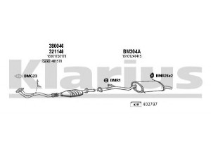 KLARIUS 060222U išmetimo sistema 
 Išmetimo sistema -> Išmetimo sistema, visa