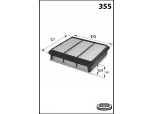 MECAFILTER ELP9212 oro filtras 
 Techninės priežiūros dalys -> Techninės priežiūros intervalai
8973692930, 1500A098, X1500A098
