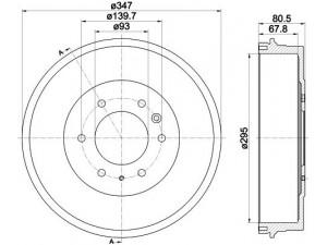 HELLA PAGID 8DT 355 301-831 stabdžių būgnas 
 Stabdžių sistema -> Būgninis stabdys -> Stabdžių būgnas
UH7426251A