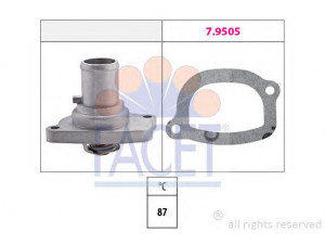FACET 7.8482 termostatas, aušinimo skystis 
 Aušinimo sistema -> Termostatas/tarpiklis -> Thermostat
46737644
