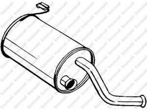 BOSAL 135-597 galinis duslintuvas 
 Išmetimo sistema -> Duslintuvas
9602.1664
