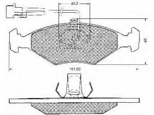 BSF 10649 stabdžių trinkelių rinkinys, diskinis stabdys 
 Techninės priežiūros dalys -> Papildomas remontas
9947982