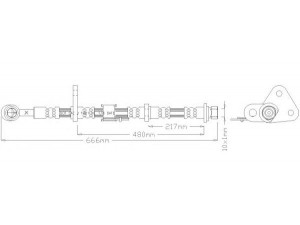 REMKAFLEX 4402 stabdžių žarnelė 
 Stabdžių sistema -> Stabdžių žarnelės
01464SR3030, 46410SH3043, 46410SH3044