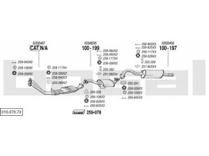 BOSAL 010.070.73 išmetimo sistema 
 Išmetimo sistema -> Išmetimo sistema, visa