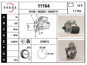 EAI 11164 starteris 
 Elektros įranga -> Starterio sistema -> Starteris