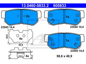 ATE 13.0460-5833.2 stabdžių trinkelių rinkinys, diskinis stabdys 
 Techninės priežiūros dalys -> Papildomas remontas
58302-17A00, 58302-1CA00, 58302-1CA10
