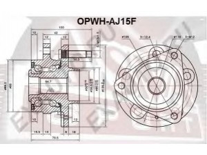 ASVA OPWH-AJ15F rato stebulė 
 Ašies montavimas/vairavimo mechanizmas/ratai -> Rato stebulė/montavimas -> Rato stebulė
03 28 000, 13500571, 13502828