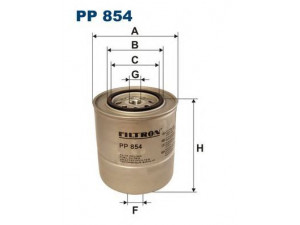 FILTRON PP854 kuro filtras 
 Techninės priežiūros dalys -> Papildomas remontas
13321761278, 13322241303, XD710