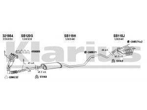 KLARIUS 750167U išmetimo sistema 
 Išmetimo sistema -> Išmetimo sistema, visa