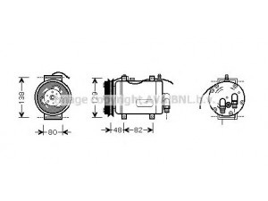 AVA QUALITY COOLING AIK228 kompresorius, oro kondicionierius 
 Oro kondicionavimas -> Kompresorius/dalys
4A0260805AE, 4A0260805AJ