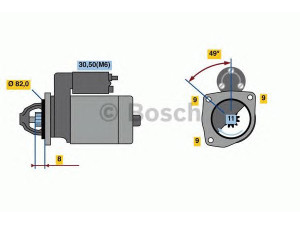 BOSCH 0 001 148 003 starteris 
 Elektros įranga -> Starterio sistema -> Starteris
1202216, 55572065, 55572065