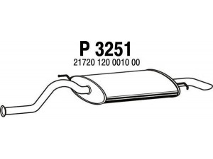 FENNO P3251 galinis duslintuvas 
 Išmetimo sistema -> Duslintuvas
21720120001000