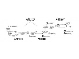 VENEPORTE 010002 išmetimo sistema 
 Išmetimo sistema -> Išmetimo sistema, visa