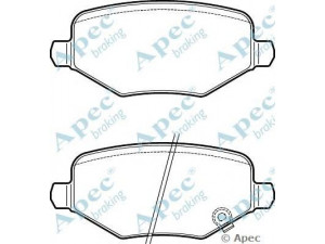 APEC braking PAD2016 stabdžių trinkelių rinkinys, diskinis stabdys
68192439AB