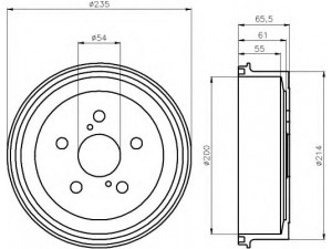 HELLA 8DT 355 301-511 stabdžių būgnas 
 Stabdžių sistema -> Būgninis stabdys -> Stabdžių būgnas
4243132020
