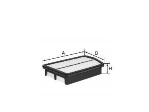 UNIFLUX FILTERS XA1031 oro filtras 
 Techninės priežiūros dalys -> Techninės priežiūros intervalai
J1320541, 28113 2S000, 28113-2S000