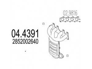 MTS 04.4391 katalizatoriaus keitiklis 
 Išmetimo sistema -> Katalizatoriaus keitiklis
2852002640