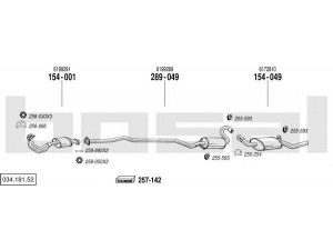 BOSAL 034.181.52 išmetimo sistema 
 Išmetimo sistema -> Išmetimo sistema, visa