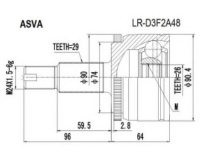 ASVA LR-D3F2A48 jungčių komplektas, kardaninis velenas 
 Ratų pavara -> Sujungimai/komplektas
TDB500110, TDB500100