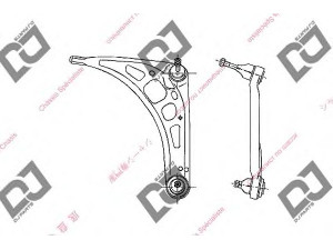 DJ PARTS DA1144 vikšro valdymo svirtis 
 Ašies montavimas/vairavimo mechanizmas/ratai -> Valdymo svirtis/pasukamosios svirties sujungimas -> Vairo trauklės (valdymo svirtis, išilginis balansyras, diago
31121094466, 31126751318, 31126752718